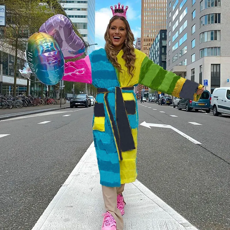 Colorful Patchwork Truworths Sleepwear For Couples INS Fashion