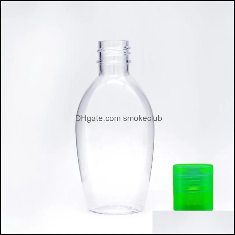50ml Hand Sanitizer Bottle Empty Hand Wash Bottles PET Plastic Bottle For Disinfectant With Flip Cap Green White