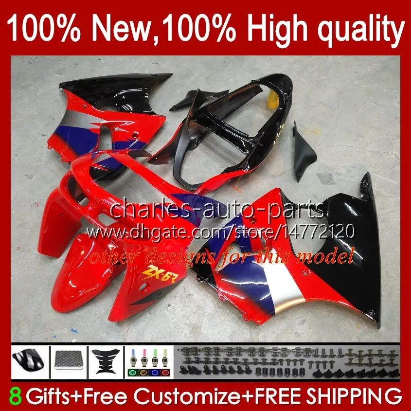 Blue Glossy 1998 Zx9r Fairing Kit For Kawasaki Ninja ZX 6R