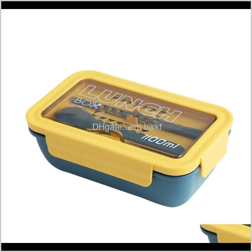 wheat straw tableware food storage container adult children kids school office portable lunch box microwave preservation box 201209
