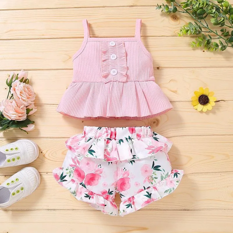 Girls Clothes 2t Girl Skirt Set Summer toddler clothing sets 1 to 4T conjunto corto dos piezas