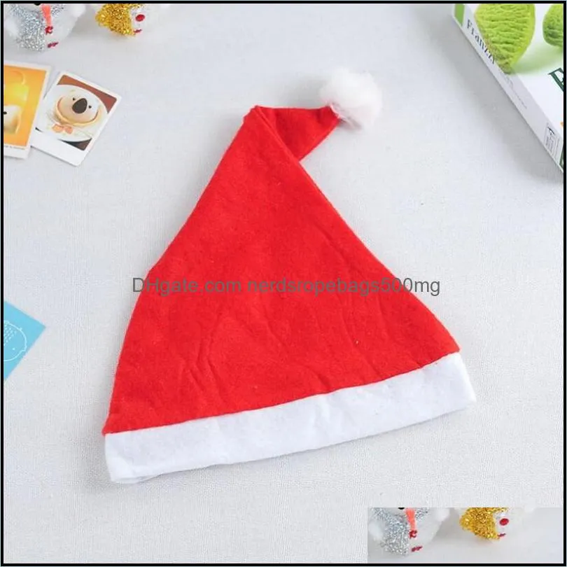 Red Santa Claus Hat Ultra Soft Plush Christmas Cosplay Hats Christmas Decoration Adults Christmas Party Hats
