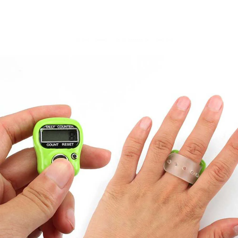 500 шт. Электронное кольцо для пальцев рукой счетчик цифровой ЖК-телесъемник TASBEE TASBIH Счетчик ряд