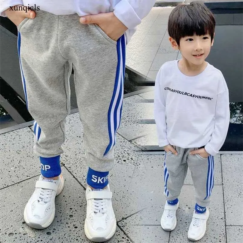 Childen Sweatpants for Boy Sports Trousers Baby Cotton Casual Pants Kids Outwear Pant Clothing 211103