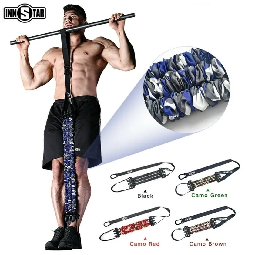 INNSTAR Pull-up Assist Band Élastique Chin Up Assistance Bandes de résistance Home Gym Barre horizontale Ceinture suspendue Bras Entraînement musculaire 220216