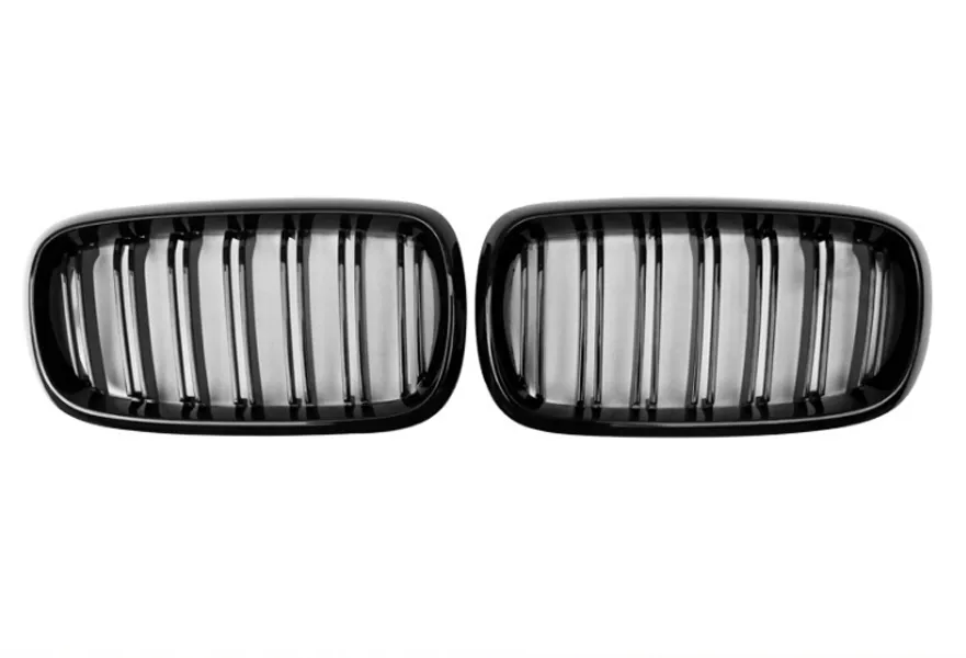 2 stuks zijn geschikt voor BMW 2015-2021 X5x6 F15F16 Gemodificeerd Medio Net Dual-Line Light Black Matte Black Intake Grid