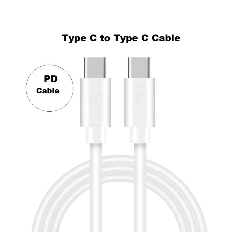 Höghastighets USB C-kabel 9V2A 60W Snabbladdare Type-C Laddningskablar Stöd PD QC3.0 1M 3ft För Samsung Huawei Xiaomi Smart Phone