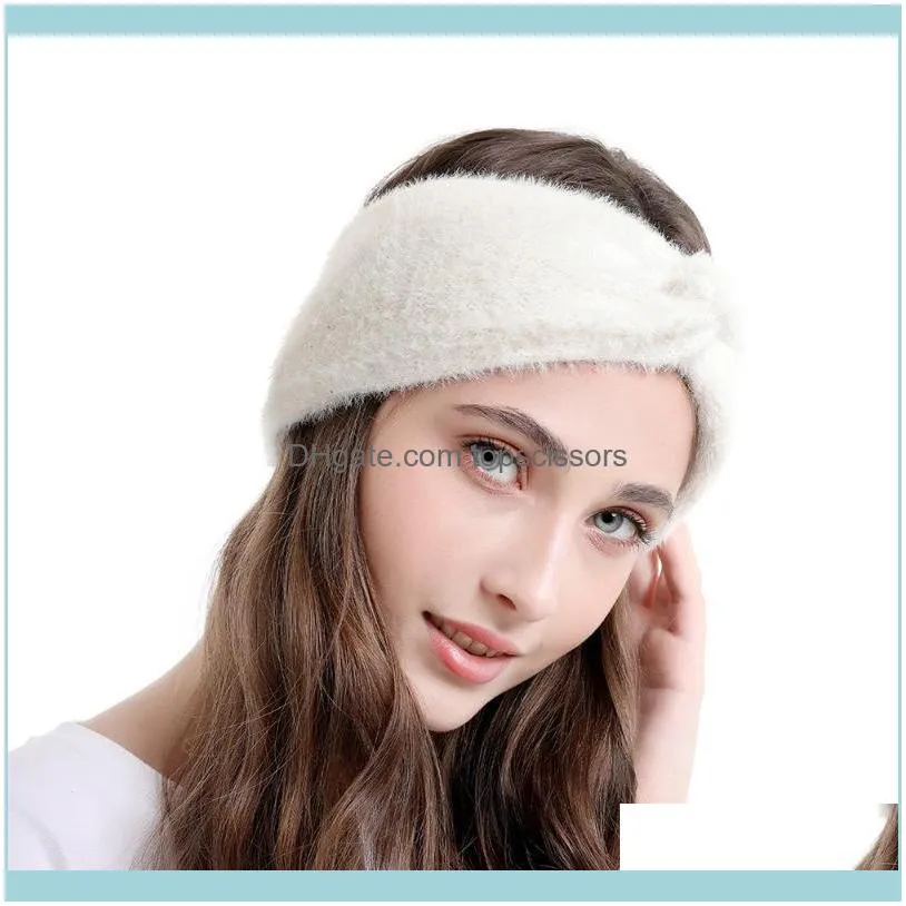 Faux Warm Winter Ear Warmer Women Headbands Multi Colorful Knitted Solid Wide Hair Band Accessories1