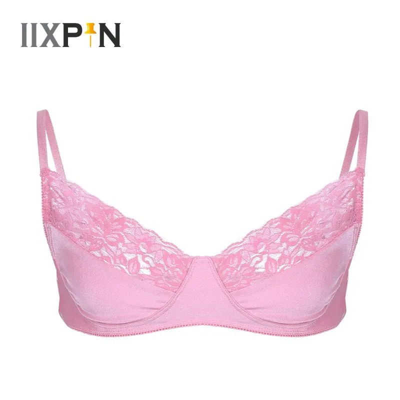 Men s Sexy Lace Hem Strappy lingerie tanktop Set Erotic Bra and Top for Gay and Straight Couples