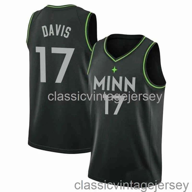 Camisa de basquete 100% costurada Ed Davis #17 75º aniversário masculino feminino juvenil XS-6XL camisas de basquete