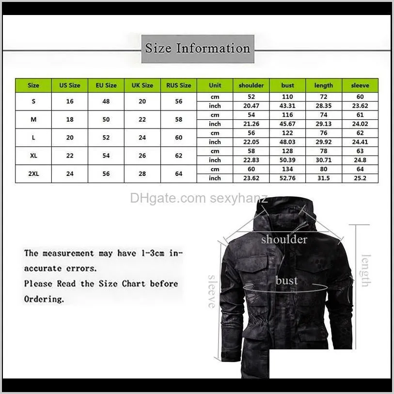 2020 men`s jacket soft shell camouflage printing tactical men`s hooded waterproof warm casual long-sleeved jacket s-2xl