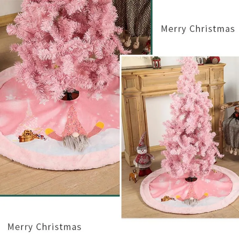 Decoraciones navideñas 108cm Falda de árbol Adorno Decoración inferior Tela Navidad Año 2022