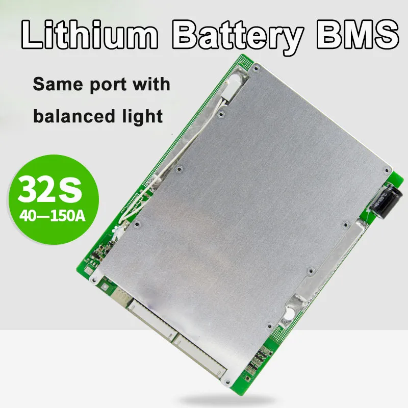 32S Lithium 40A 60A 80A 100A 120A 150A li ion BMS with LED balanced light safety display for electric bike solar energy Battery