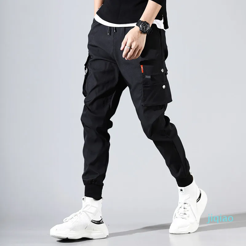 Luxe-Hip Hop Mannen Pantalones Hombre High Street KPOP Casual Cargo Broek met veel zakken Joggers Modis Streetwear Broek Harajuku