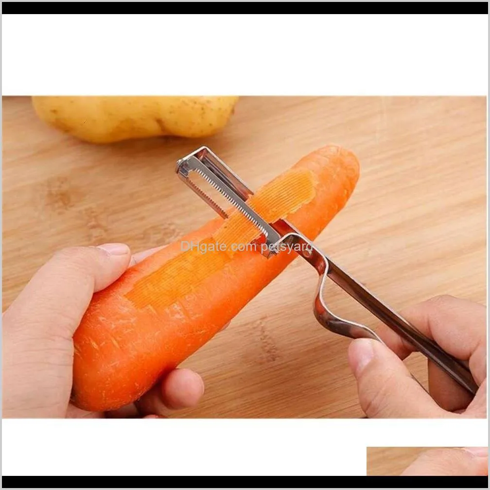 Verktyg Kök, Matsal Bar Hem Gardenstainless Stål Potatisfrukt Spud SpeD Slicer Cutter Multi-Purpose Vegetable Peeler Högkvalitativ Kitc