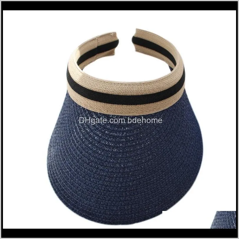 wholesale summer straw visor cap adult bee sun cap beach cap hat for men womenfamily look