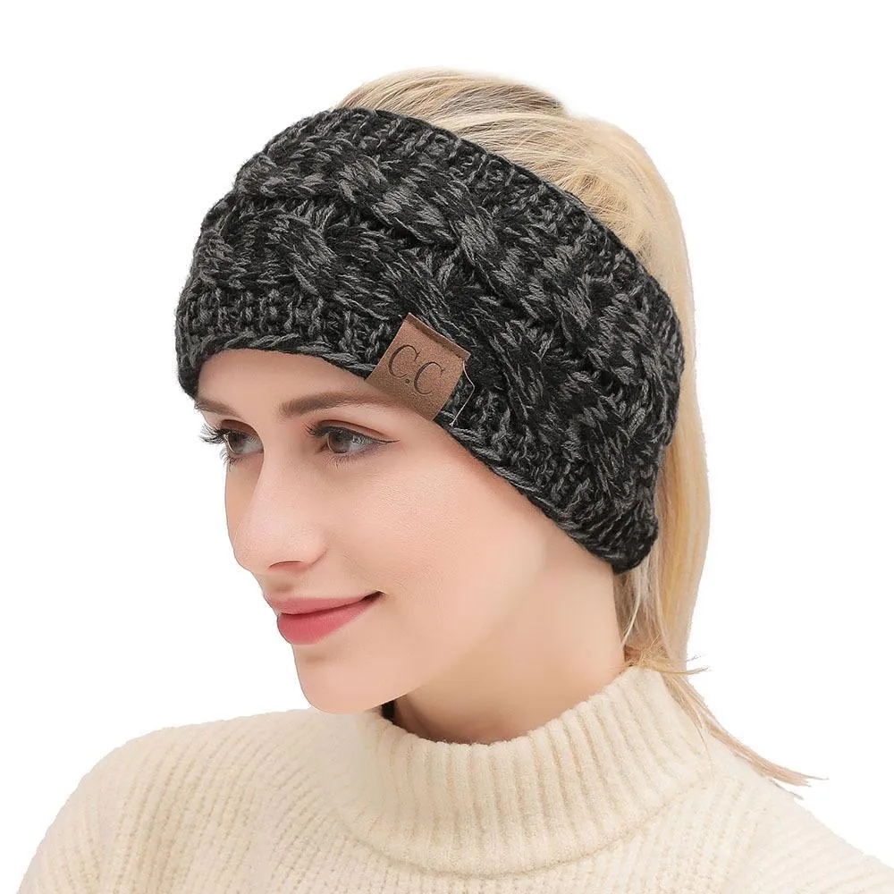 CC Haarband Home Accessoire Kleurrijke Gebreide Haak Twist Hoofdband Winter Oor Warmer Elastische Band Brede Haaraccessoires persoonlijkheid mode