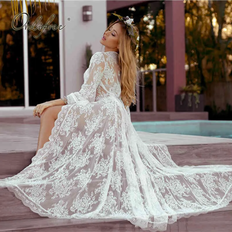 Bohemian Lace Swing Maxi Dress.