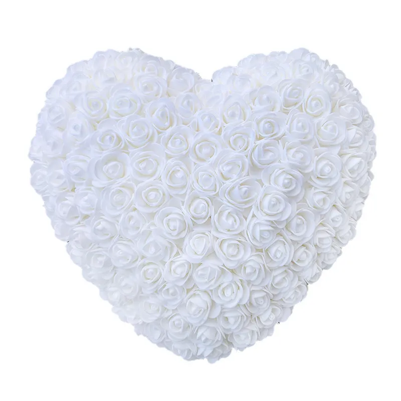 25CM Heart Shaped Flower Rose Valentine`s Day Gift Wholesale Love PE Foam FLowers Wedding Party Decoration