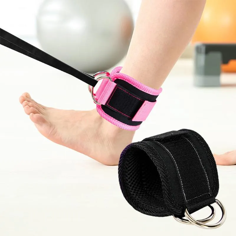 Ankle Support Kabelband för maskiner Ben Styrka D-Ring Foot Cuffs Protector Gym träning