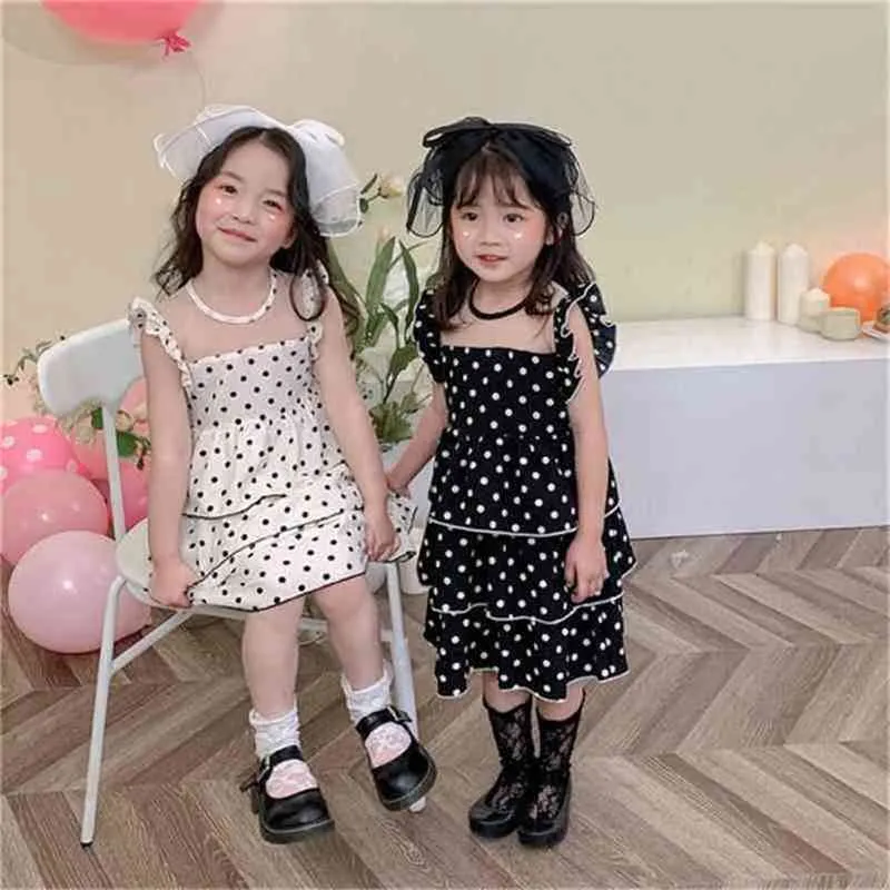 Lato przyjazd dziewczyny moda Dot Dress Kids Princess dla 210528