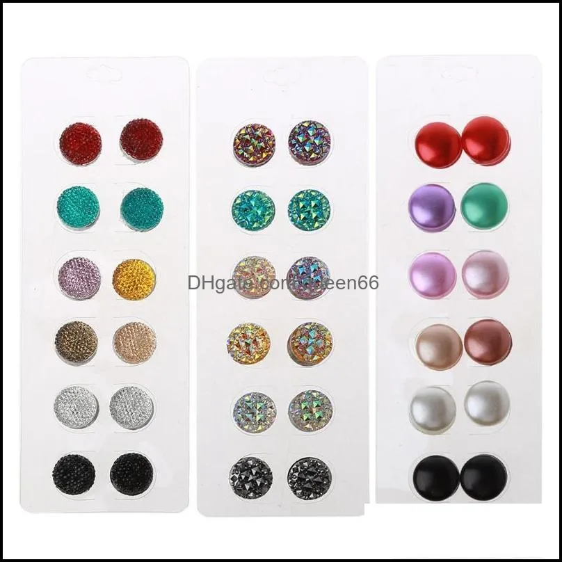 12 Pcs Pack of 12 Muslim Multi-Use Rhinestone Magnetic Scarf Brooch Round Hijab Pins Kit Magnetic Safety Pins Muslim Jewelry