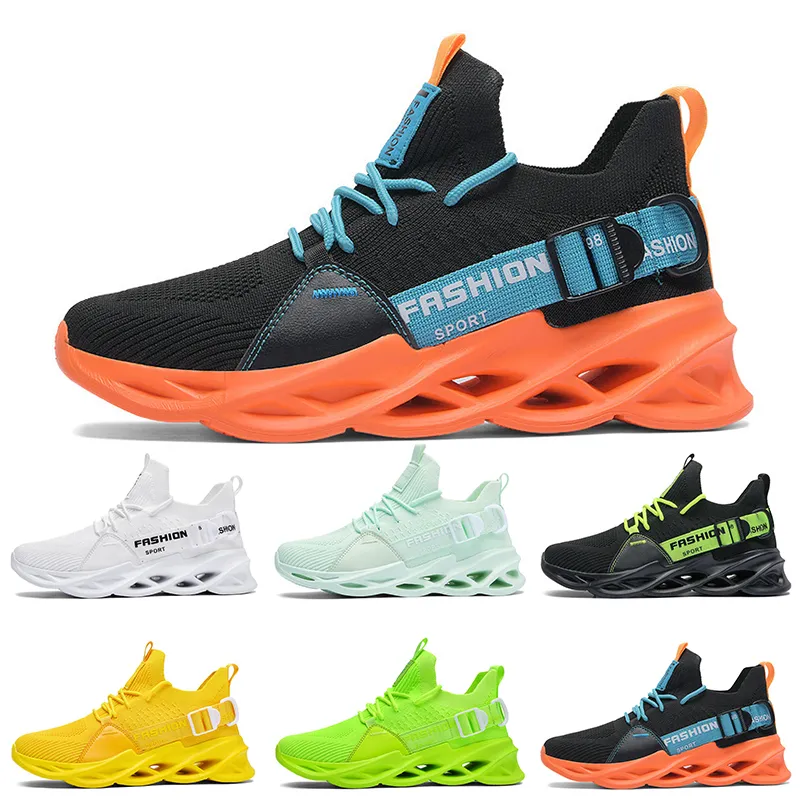 Hotsale Marka olmayan Erkek Kadın Koşu Ayakkabıları Siyah Beyaz Volt Sarı Erkek Eğitmenler Moda Açık Spor Sneakers Boyutu 39-46