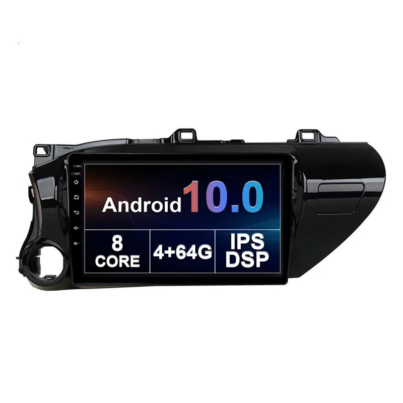 Samochodowy DVD Audio Odtwarzacz wideo dla TOYOTA HILUX 2016-2018 GPS Nawigacja Android Radio Ekran dotykowy HD HD Miernik sterowania sterownika