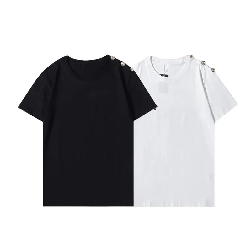 Hip Hop Men's Camisetas Casuais Preto Branco Mulheres Homens Stylist T Shirt Algodão Designer Clássico Manga Curta Roupas Para Pares