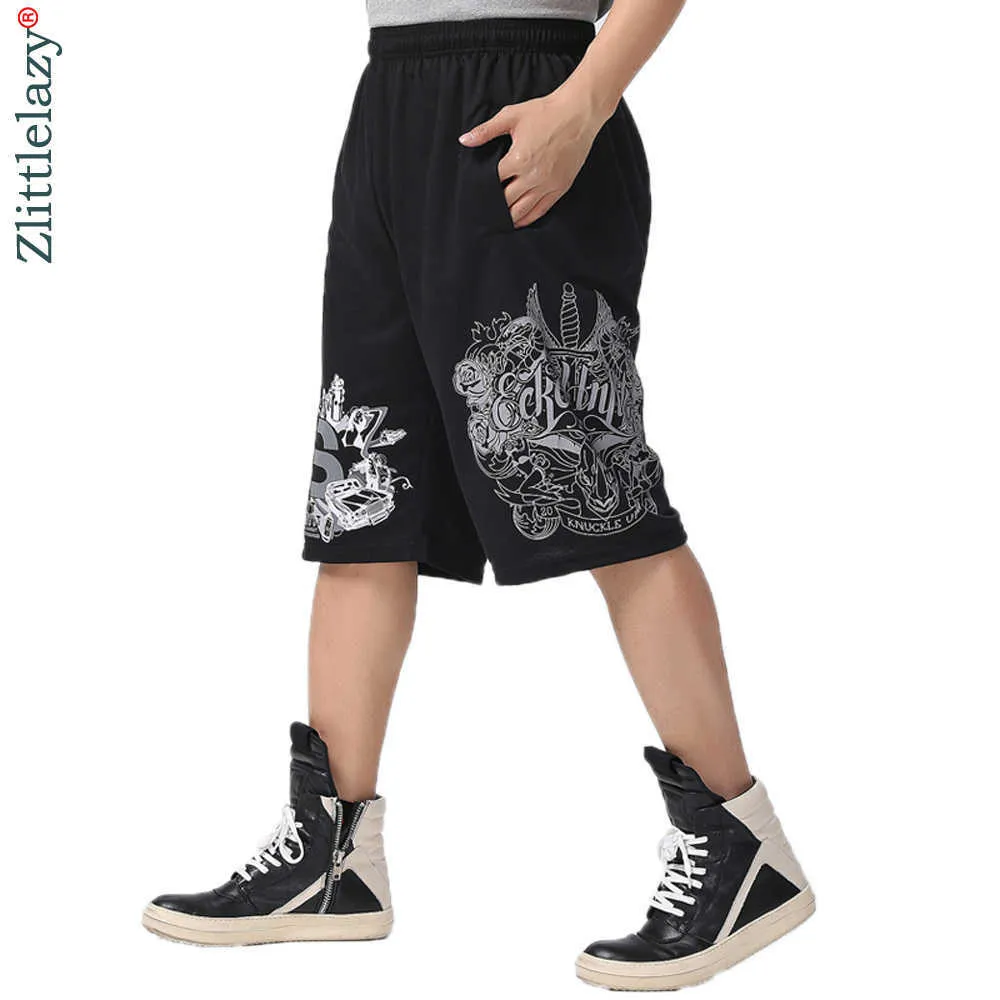 Marca de moda Verano Hip Hop Plus Tamaño Casual Masculino Hombres Jogger Ropa Ejercicio Shorts Homme Bermuda Masculina A226 210714