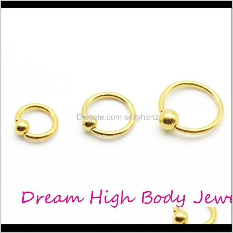 bcr gold blue rainbow ball closure captive ring lip nose ear tragus septum ring 6mm 8mm 10mm 16g rose gold body jewelry