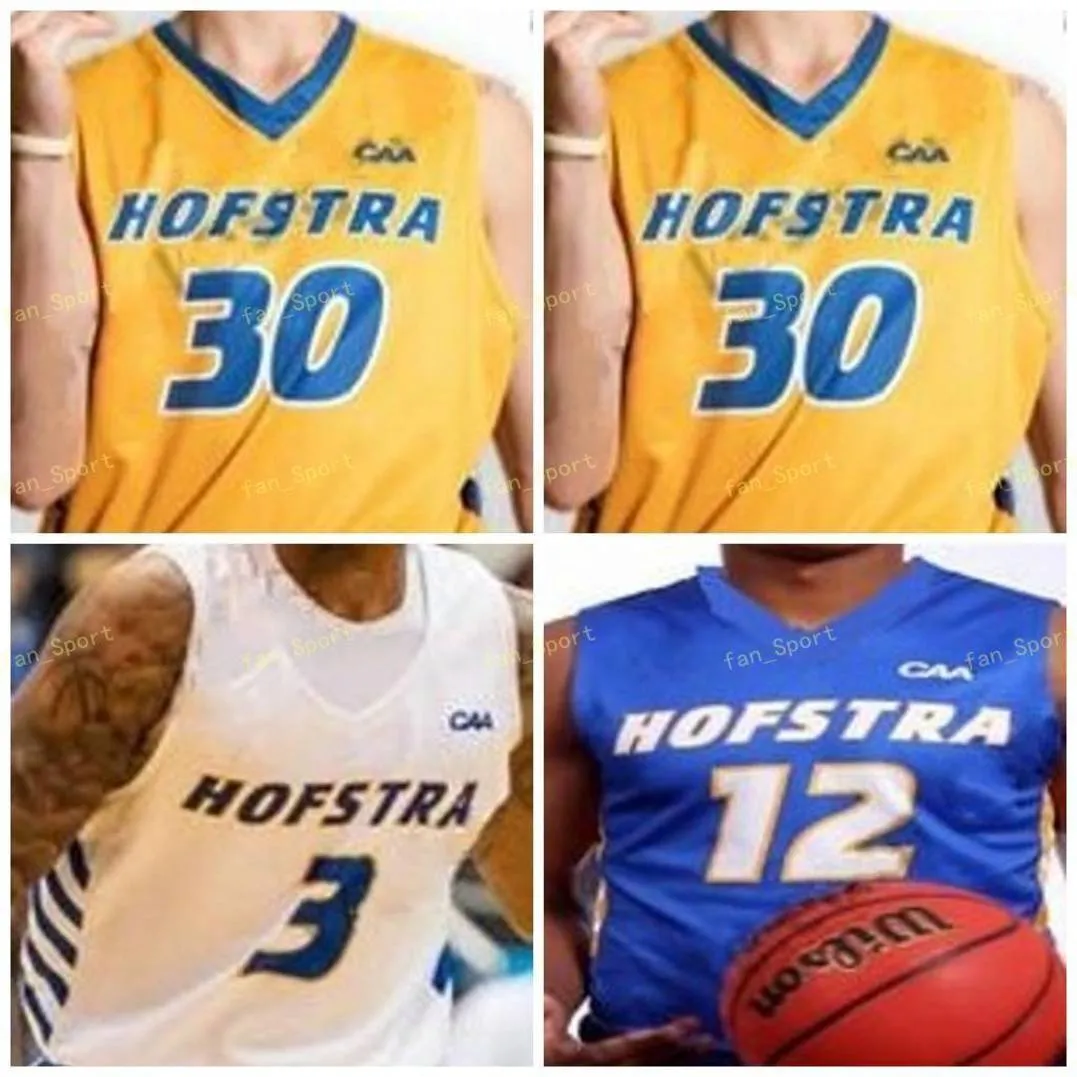 NCAA College Hofstra Pride Basketball Jersey 20 Jalen Ray 23 Jacquil Taylor 24 Connor Klementowicz 32 Isaac Kante Personalizado Ed