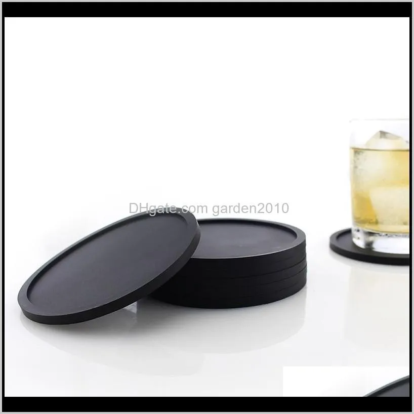 round silicone drinking coaster cup mat pad table placemats nonslip coffee cup mat kitchen accessories wb2703