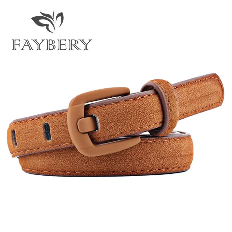 Bälten Luxury Woman Suede Leather For Women Metal Pin Buckle Belt Casual Jeans Högkvalitativ varumärke Kvinnlig rem 8 färger