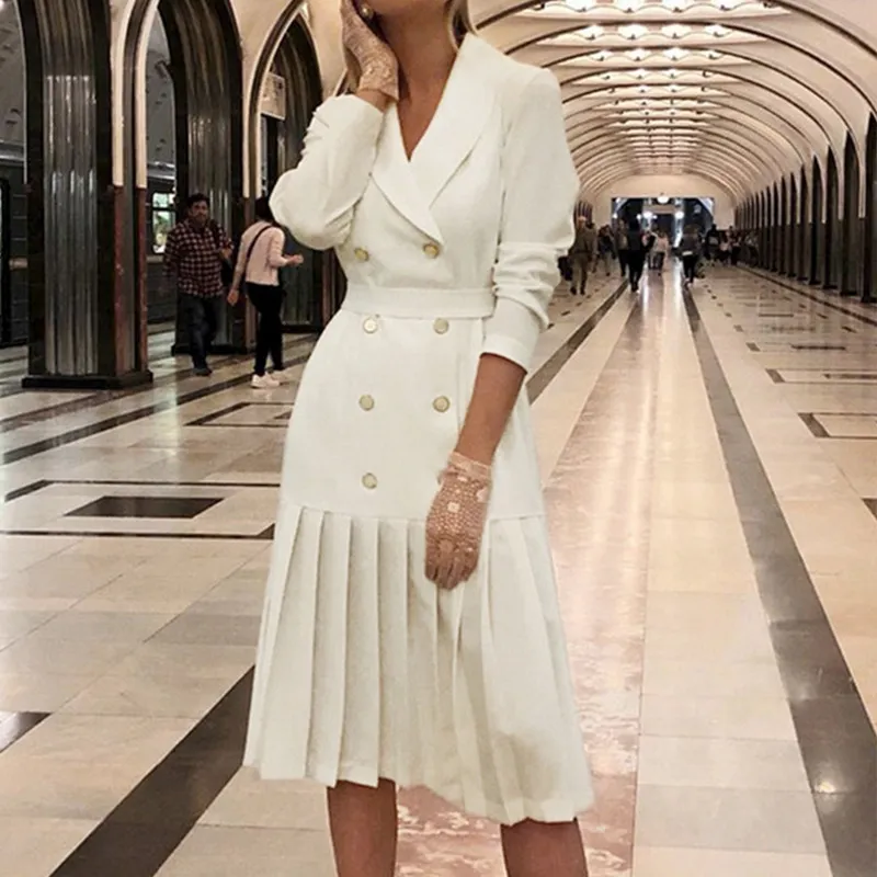 light blue chiffon dress knee length Amoris T709 Elegant Chiffon Mini Dress with Neck Scarf Light Blue / XXS main image 0
