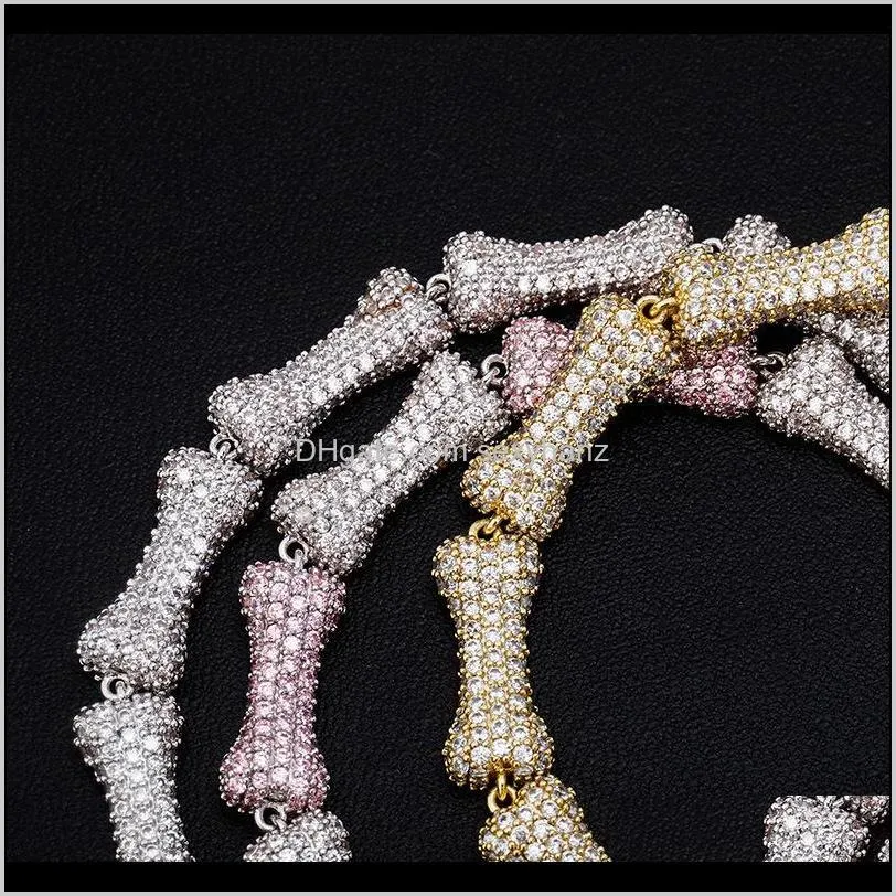high quality copper diamond jewelry simple design bone shape ashes souvenir necklace silver link chain