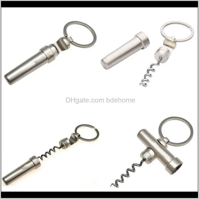 multifunctional zinc alloy 3 in 1 bottle opener keychain outdoor portable mini wine beer can opener keychain jewelry1