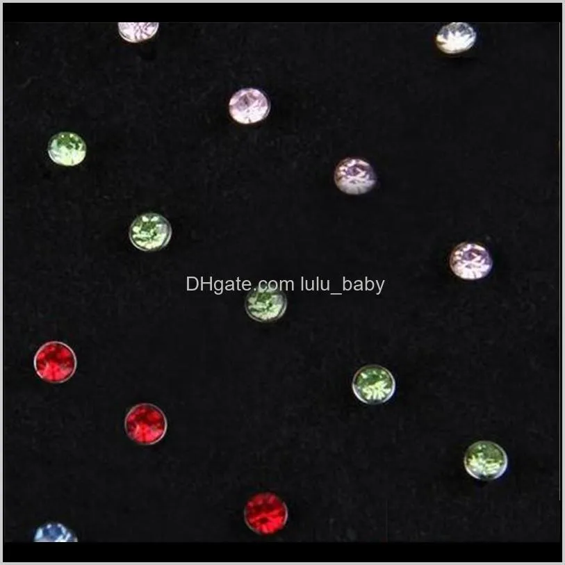 new 60pcs/set mix acrylic stainless steel eyebrow navel belly lip tongue ring nose bar rings body piercing jewelry wholesale