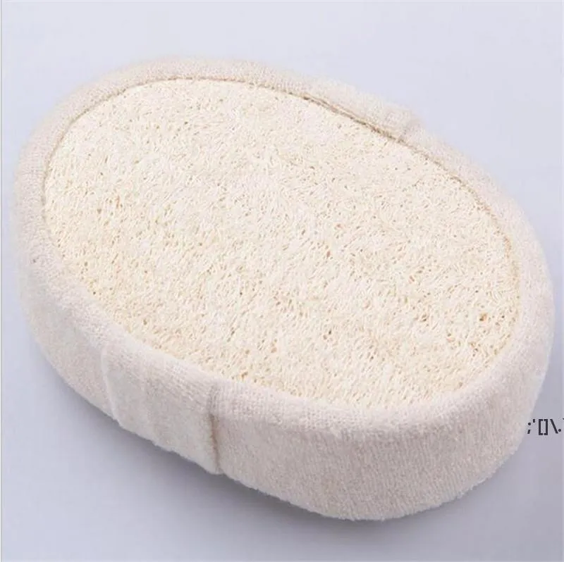 Bath Scrubbers Natural Loofah Sponge Scrubber Brush Exfoliating Shower Body Spa Massager for Men and Women LLB12708