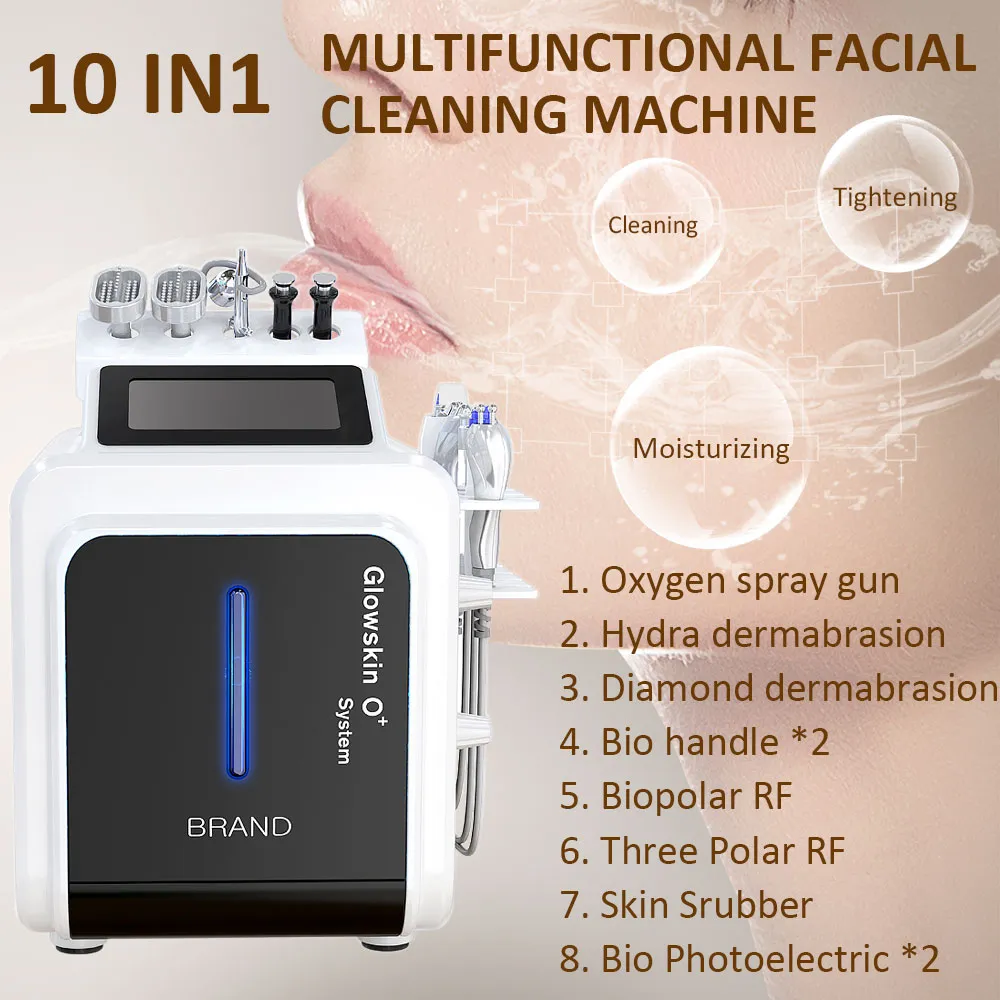 DHL Dropshipping Hydra Oxygen Diamond Dermabrasion / Hydodermabrasion Machine 10 in 1 Huidverzorging Gezichtsbeautyapparatuur