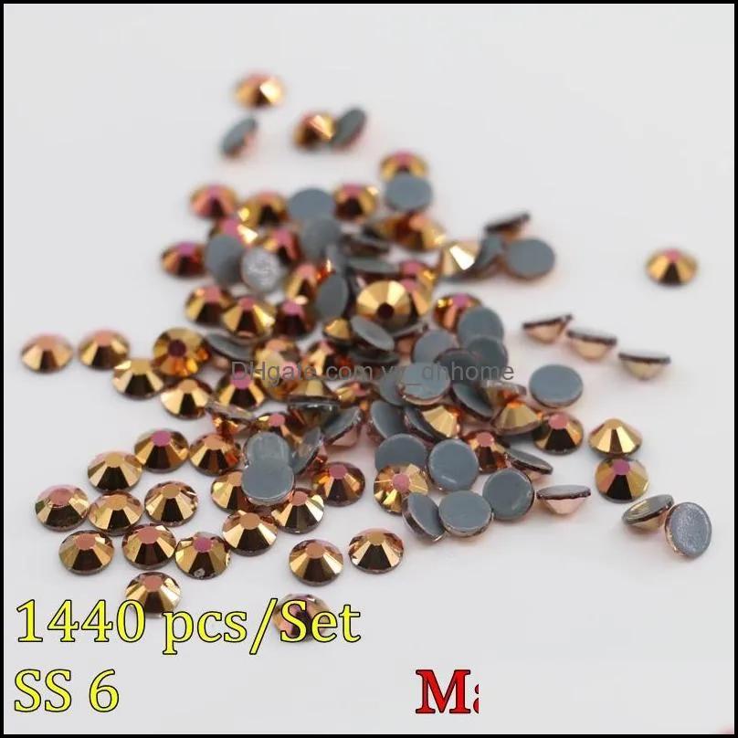 Magic Gold Austria Hot fix Glass Rhinestone for Wedding Dress Austria Hot fix Rhinestone Manufacturer Supply