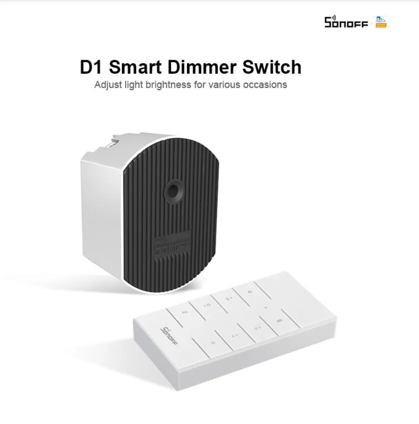 Smart Control Sonoff D1 LED Dimmer Switch 433MHz Regulator RF Dostosuj jasność światła Ewelink App Remote Controls Pracuj z Alexa Google Home