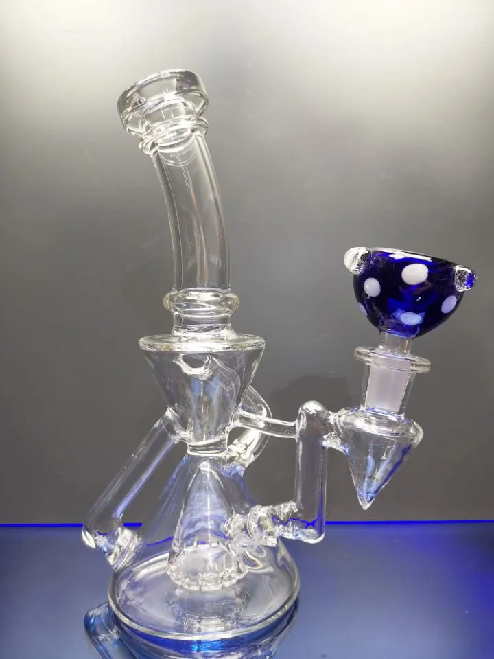 Recycler-Glasbong mit Schüssel, Bohrinsel-Bongs, Zyklon-Perkolator, Dab-Rigs, Wasserpfeifen, Vortex-Raucher, Bubbler, Sestshop