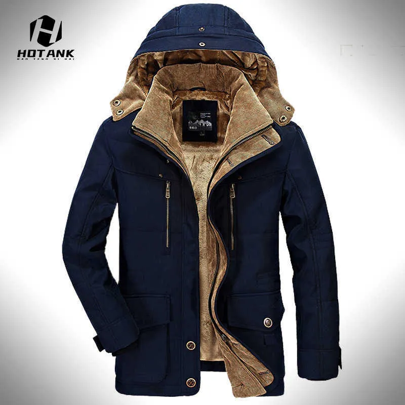 Solid Color Mens Parkas Kurtki Z Kapturem Gruby Polar Płaszcz Wojskowy Futro Collor Ciepły Wiatrówka Casual Park na świeżym powietrzu Płaszcz Mężczyźni 211013