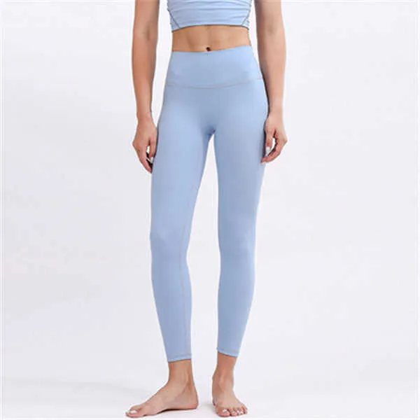 Byxa Legging Women Yoga 2021 Solid Color High Quality Highs Midje Sport Gym Wear Legings Elastic Fitness Lady Outdoor Sport Pants