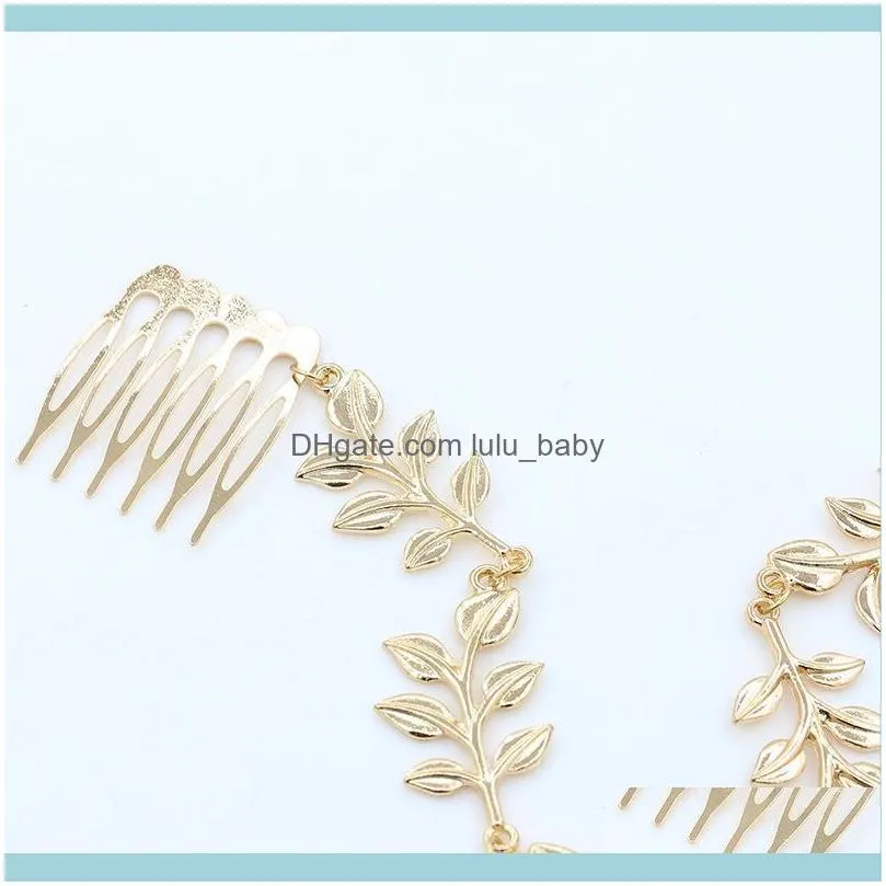 Hair Clips & Barrettes Classic Wild Metal Chain Leaves Comb Caccessory Women Hairpin Fashion Jewelry