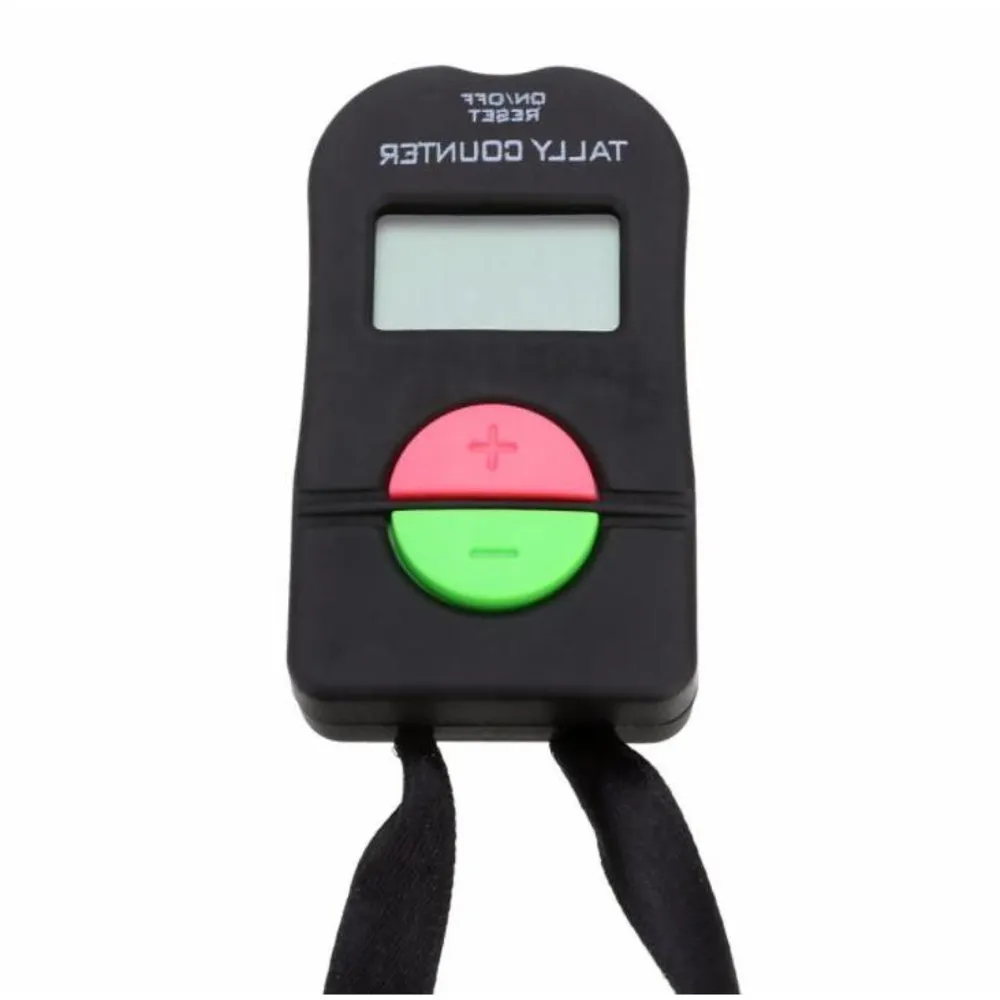 100 sztuk Cyfrowy Ręcznie Tally Golf Counter Elektroniczny Podręcznik Clicker Siłownia Bezpieczeństwo Running Clicker Up Down Neck Pasek Prezent