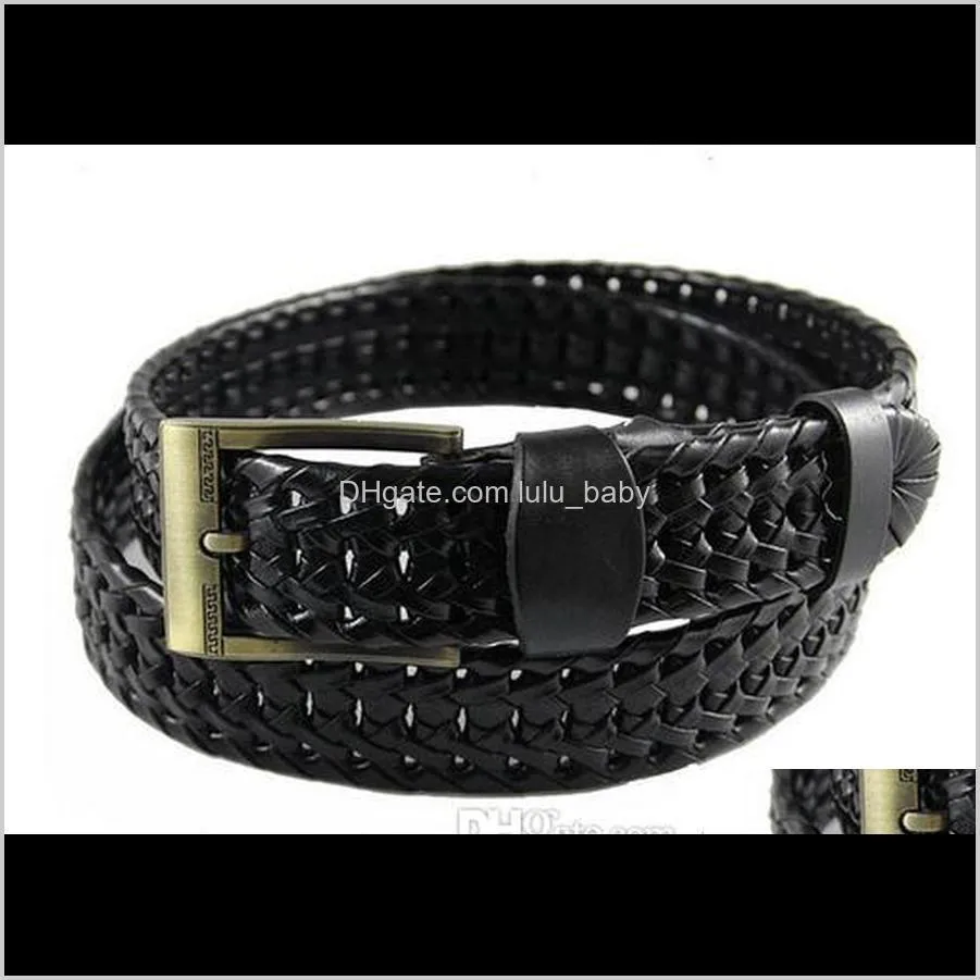 wholesale new women`s braided belt fashion pin buckle hollow leather belt y1074