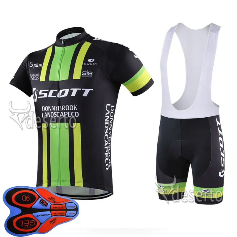 SCOTT Team Ropa Ciclismo Ademend Heren fietsen Jersey met korte mouwen Bib Shorts Set Zomer Road Racing Kleding Outdoor Fiets Uniform Sportpak S210042070