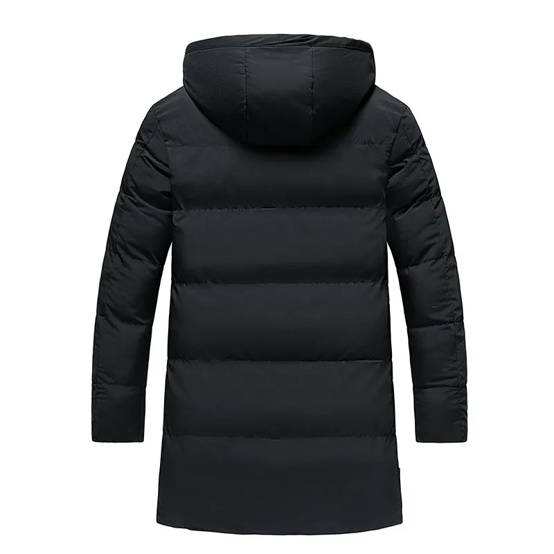 Parkas Casual Classic Winter Black Jacket Mens Windbreak Warm Docked Hooded Overcoat Fashion Outerwear Coat Oversize 8XL